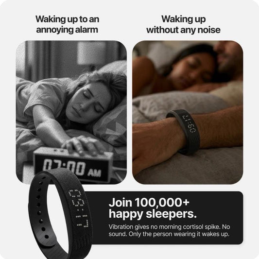 WakeAura Rise Pro — Vibration Alarm Wristband